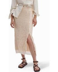 Rag & Bone - Kali Sequin Midi Skirt - Lyst