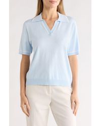 Gemma  Jane - Tipped Johnny Collar Polo Sweater - Lyst