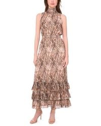 Halogen® - Sleeveless Smocked Ruffle Tiered Maxi Dress - Lyst