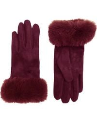 Surell - Faux Fur Cuff Gloves - Lyst