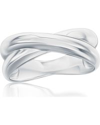 Simona - Puffed Crossover Ring - Lyst
