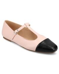 Journee Collection - Thea T-Strap Flat - Lyst