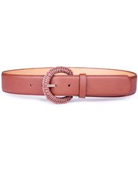 Linea Pelle - Woven Buckle Faux Leather Belt - Lyst