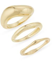 Nordstrom Rack - Set Of 3 Wavy Rings - Lyst