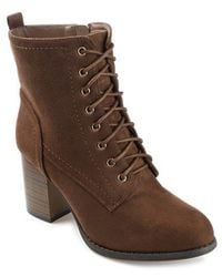 Journee Collection - Journee Baylor Lace-Up Boot - Lyst