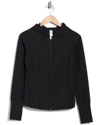 90 Degrees - Felix Lux Ribbed Solara Full Zip Hoodie - Lyst