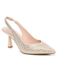 Nicole Miller - Embellished Pointed Toe Slingback Pump - Lyst