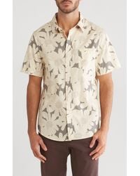 Original Paperbacks - Tropical Floral Print Short Sleeve Shirt - Lyst