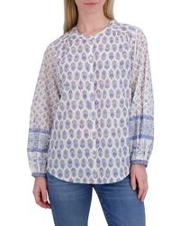 Lucky Brand - Border Print Button-Up Shirt - Lyst