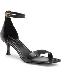 Vince Camuto - Vinkely Square Toe Kitten Heel Sandal - Lyst