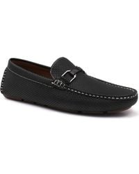 Aston Marc - Textured Faux Leather Bit Loafers - Lyst
