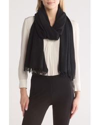 Portolano - Merino Wool Eyelash Fringe Wrap - Lyst