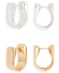 Leith - 2-Pack Tulip Hoop Earrings - Lyst
