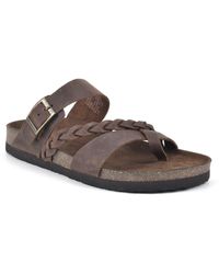 White Mountain - Hazy Leather Footbed Sandal - Lyst