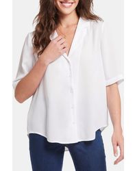 NYDJ - Gabrielle Floral Print Camp Shirt - Lyst