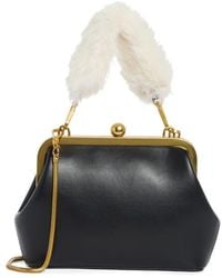 BCBGMAXAZRIA - Faux Fur Top Handle Frame Clutch - Lyst