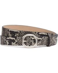 Rag & Bone - Small Audrey Snake Embossed Leather Belt - Lyst