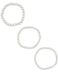 Nordstrom - Orb Bead 3-pack Stretch Bracelets - Lyst