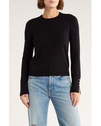 French Connection - Split Cuff Crop Sweater - Lyst