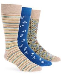 Lorenzo Uomo - Assorted 3-Pack Crew Socks - Lyst