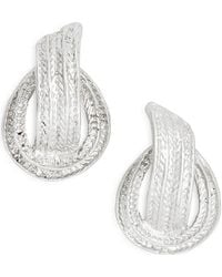Karine Sultan - Etched Knot Stud Earrings - Lyst