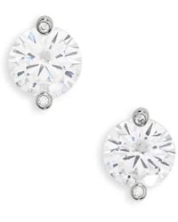 Kate Spade - Duo Prong Brilliant Cz Stud Earrings - Lyst