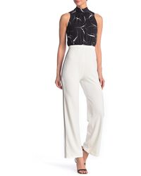 donna morgan black and white jumpsuit