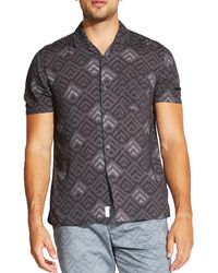 Civil Society - Lodi Geometric Print Short Sleeve Regular Fit Shirt - Lyst
