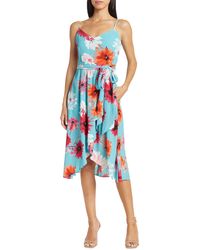 Vince Camuto - Floral High-low Midi Dress - Lyst