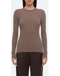 Helmut Lang - Cutout Back Rib Top - Lyst