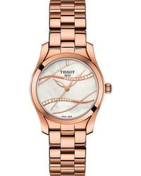 Tissot - Rose Gold Mother-of-Pearl Bracelet Watch - Lyst