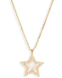 Argento Vivo Sterling Silver - Mother-of-pearl & Crystal Star Pendant Necklace - Lyst