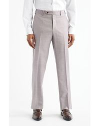 Zanella - Devon Flat Front Plaid Wool Dress Pants - Lyst