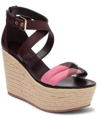 Burberry Arkinson Espadrille Wedge Sandal - Multicolour