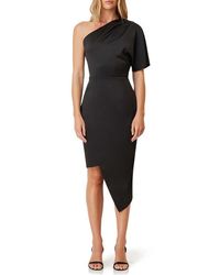 Elliatt - Chiara One-Shoulder Satin Cocktail Dress - Lyst