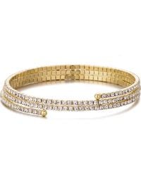 Adornia - Crystal Stretch Coil Bracelet - Lyst
