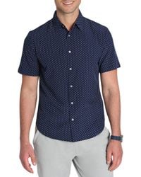 Jachs New York - Gravity Micro Arrow Short Sleeve Button-up Shirt - Lyst