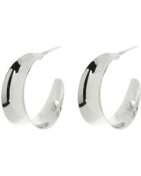 Argento Vivo Sterling Silver - Wide Hoop Earrings - Lyst