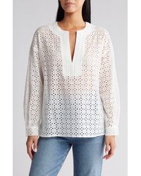 Vici Collection - Prisca Cotton Eyelet Cover-up Top - Lyst