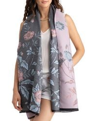 Saachi - Floral Pattern Reversible Scarf - Lyst
