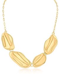 Jardin - Liquid Metal Wave Frontal Necklace - Lyst