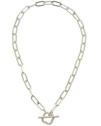 Juvell - Cubic Zirconia Toggle Paper Clip Chain Necklace - Lyst