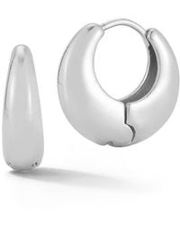 Glaze Jewelry - Domed Huggie Hoop Earrings - Lyst