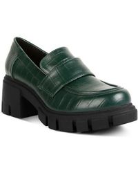 LONDON RAG - Benz Croc Embossed Loafer Pump - Lyst