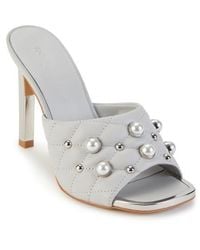 Karl Lagerfeld - Amina Studded Heeled Mule - Lyst