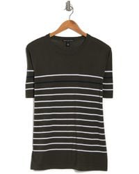 Autumn Cashmere Mariner Stripe T-shirt In Verdigris Combo At Nordstrom Rack - Black