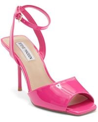 Steve Madden - Leesha Patent Ankle Strap Sandal - Lyst