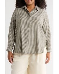 Max Studio - Stripe Popover Tunic - Lyst