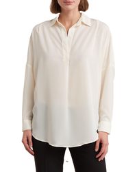 French Connection - Rhodes Crepe Popover Shirt - Lyst