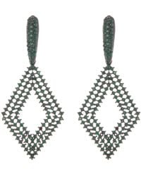 Tasha - Pavé Crystal Geometric Drop Earrings - Lyst